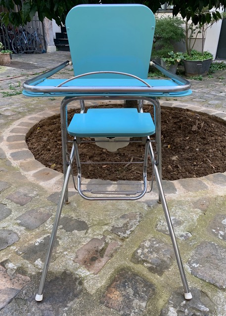 Chaise haute (et pot !) années 50