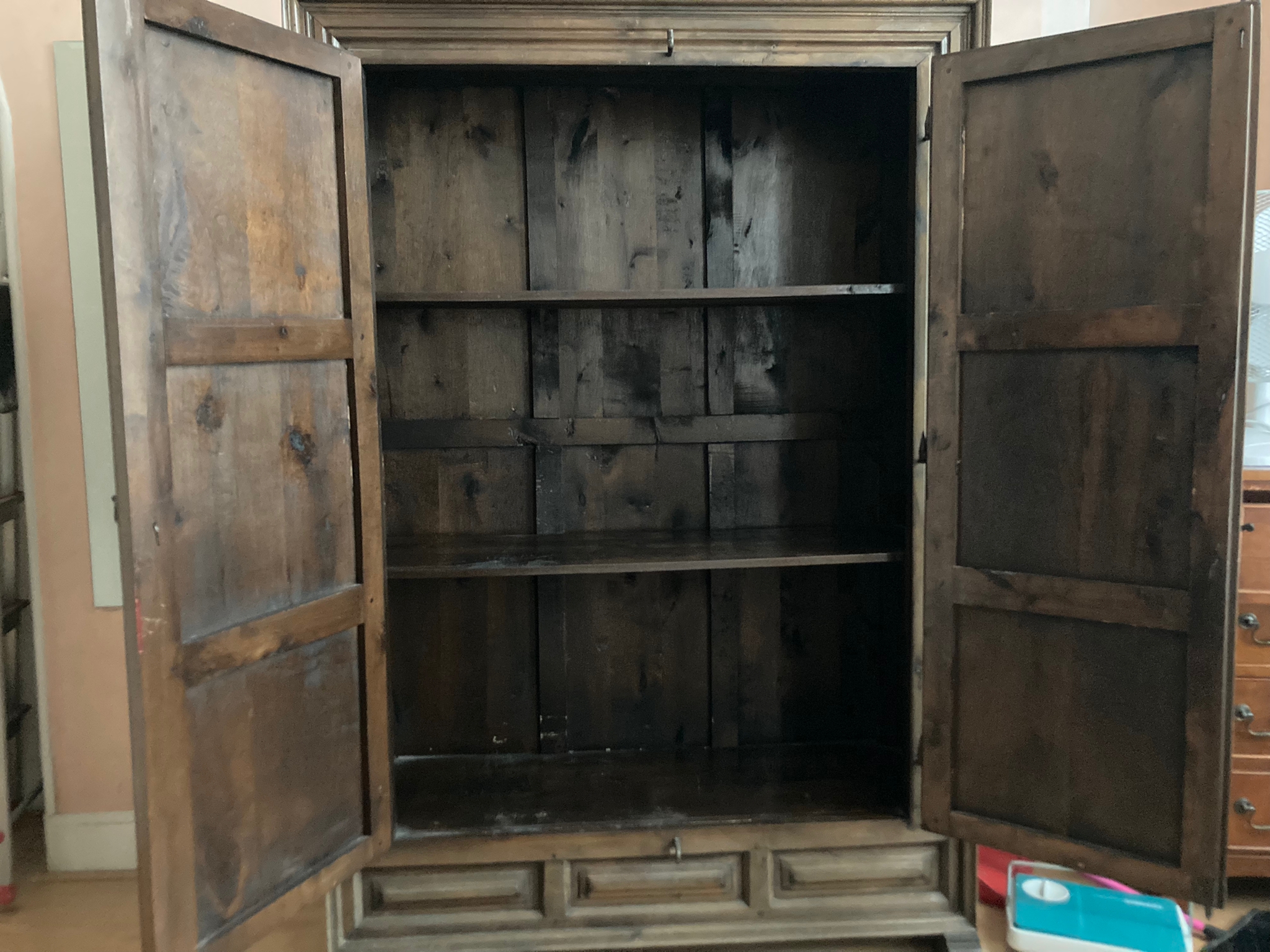 Armoire "vaisselier" en bois sculpté – Image 4