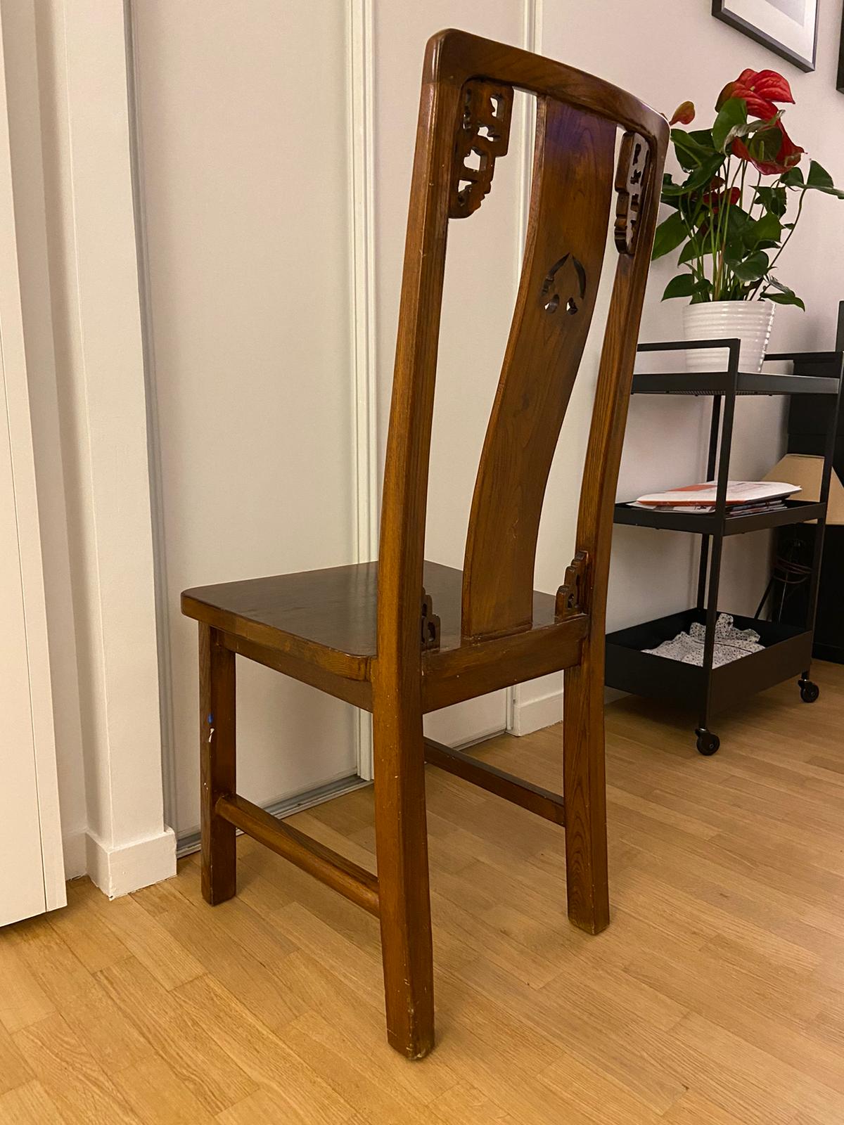 2 chaises en bois exotique – Image 4