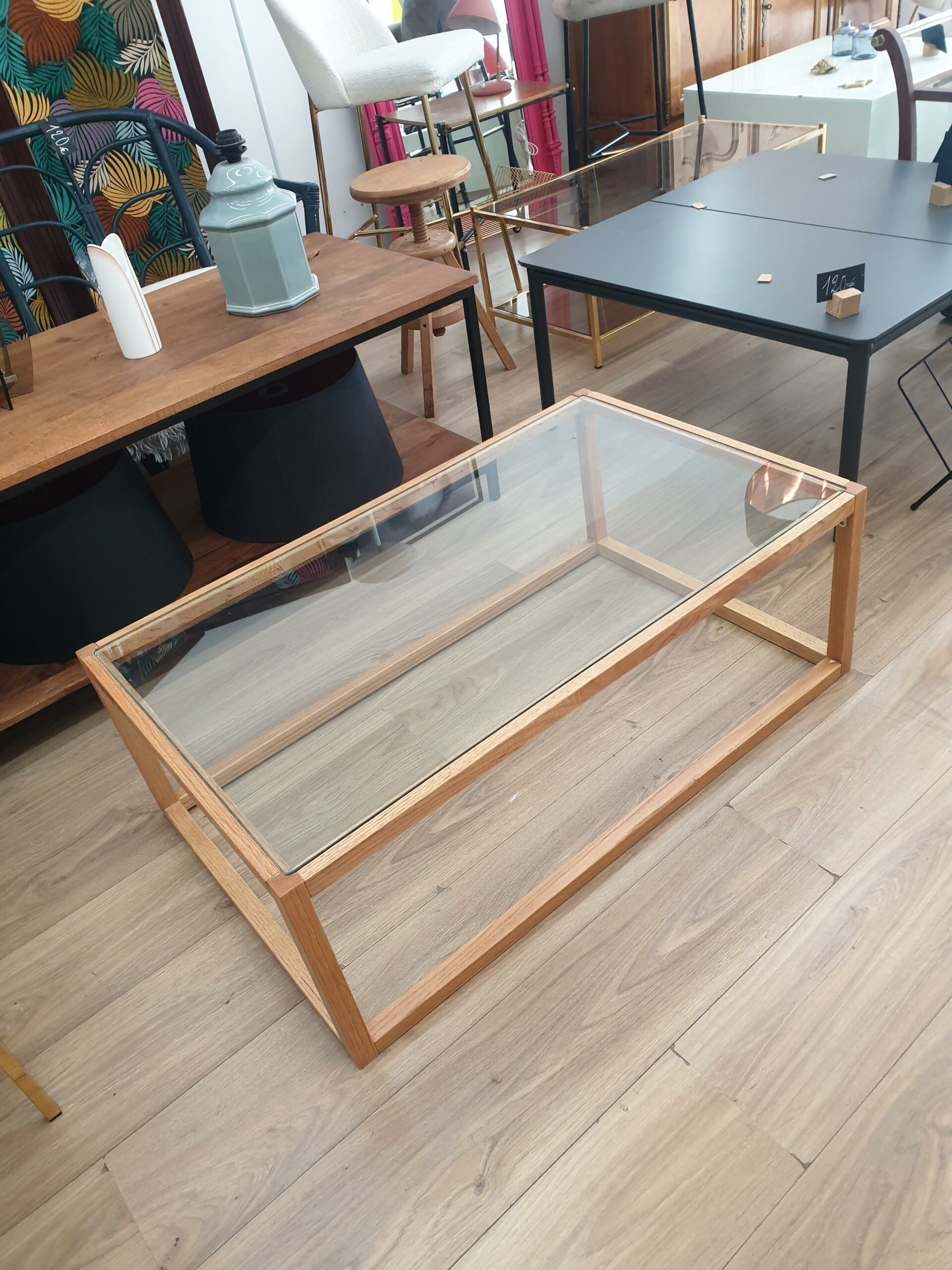 Table basse bois et verre Maison du Monde – Image 3