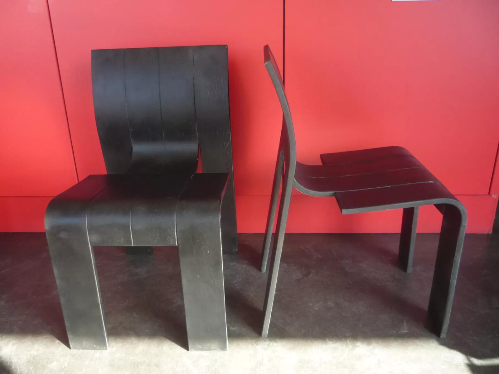 4 chaises design Gijs BAKKER années 70-80 – Image 3
