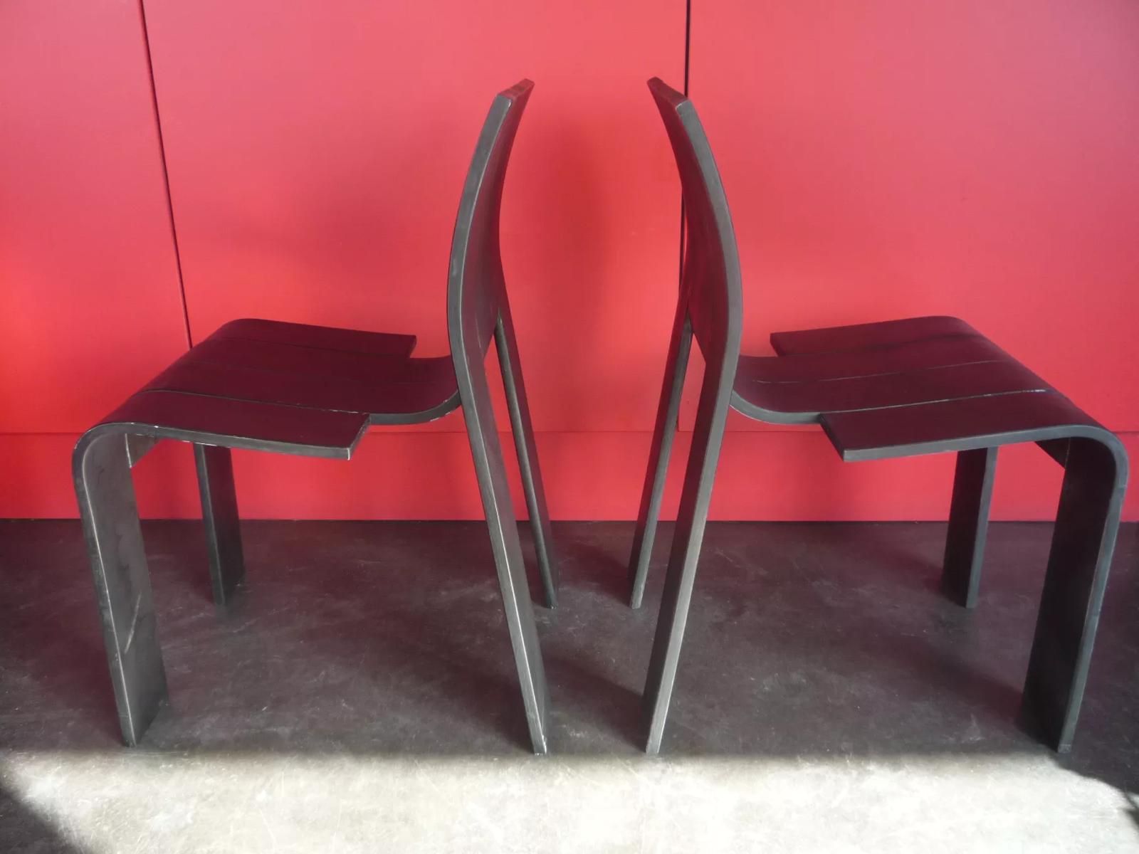 4 chaises design Gijs BAKKER années 70-80 – Image 2