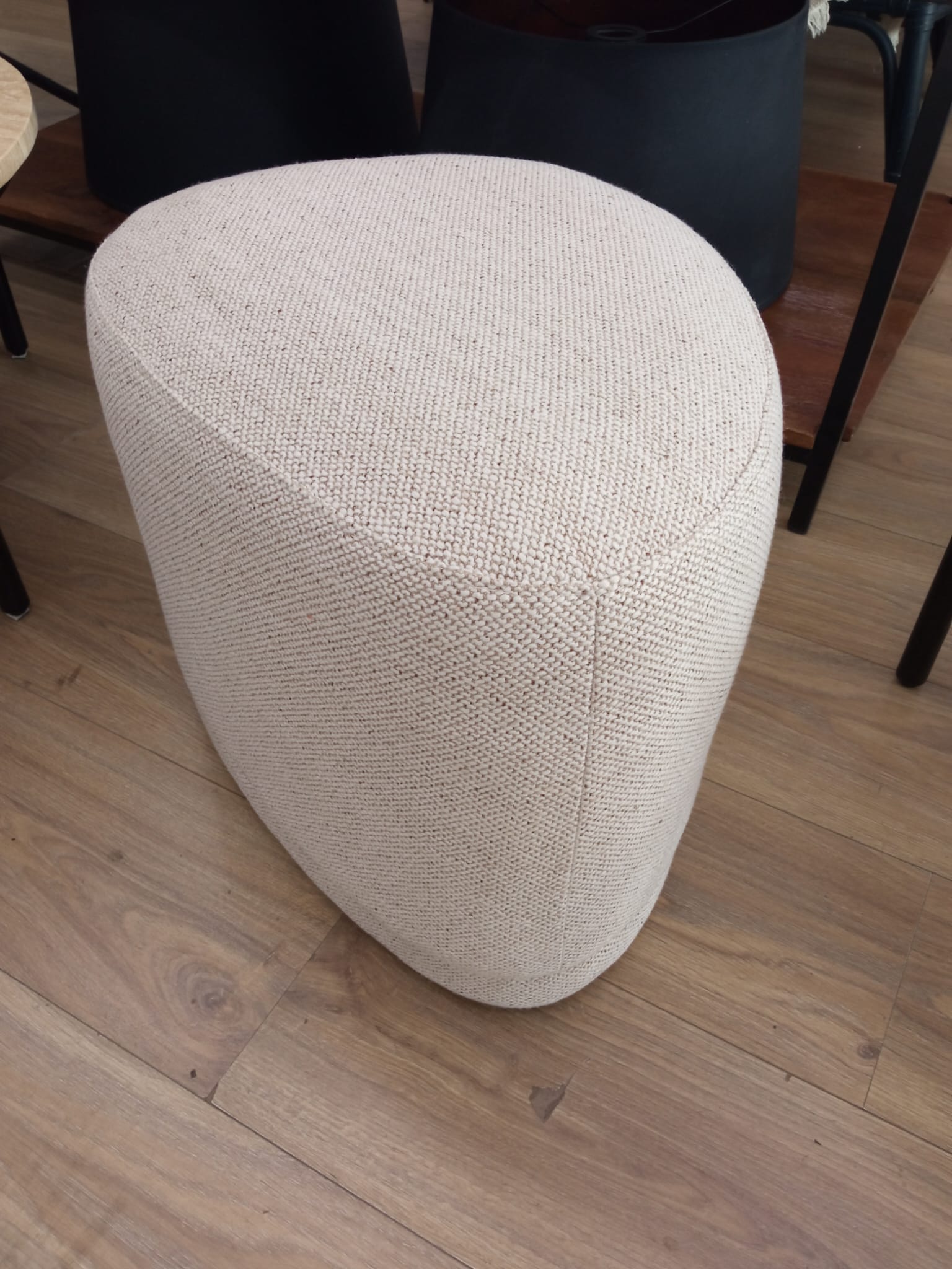Pouf ENZO Tweed gris – Image 3
