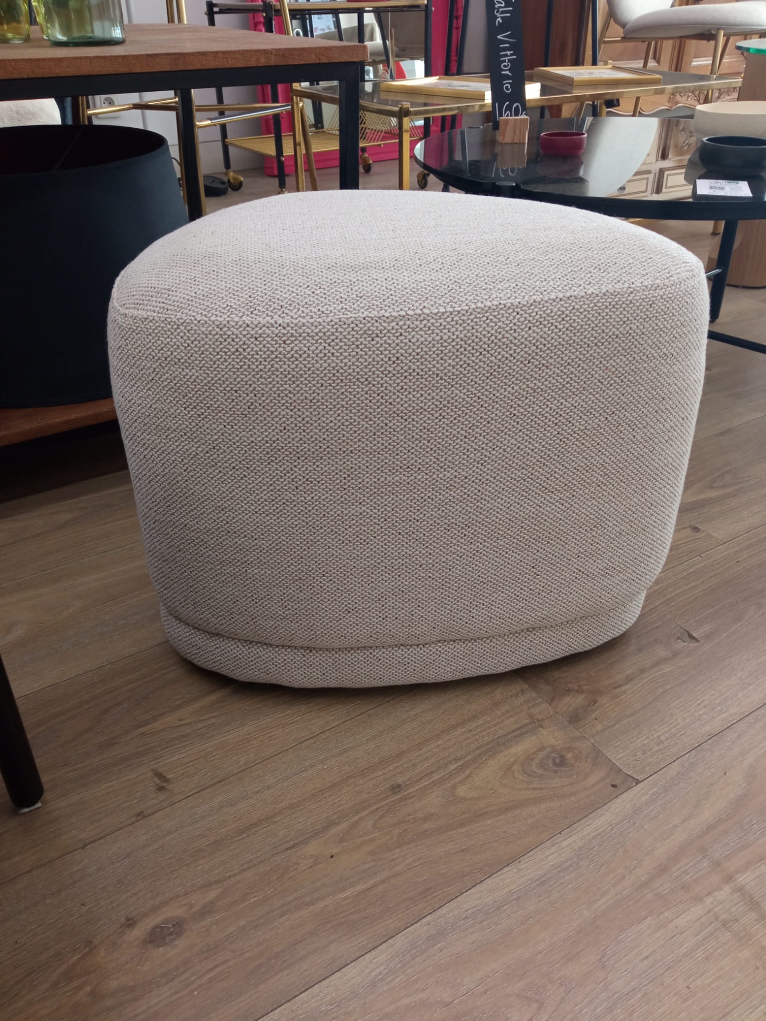Pouf ENZO Tweed gris – Image 2