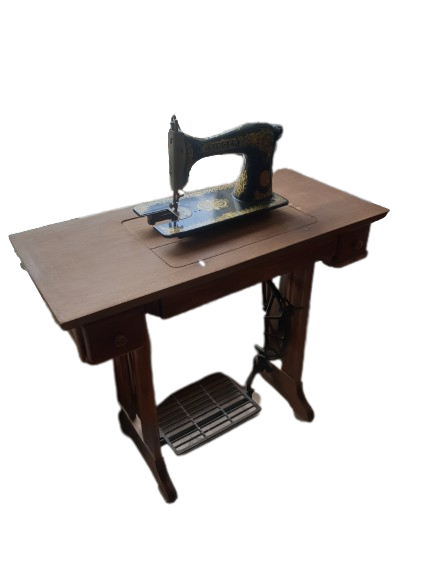Table de couture ancienne + Machine Singer