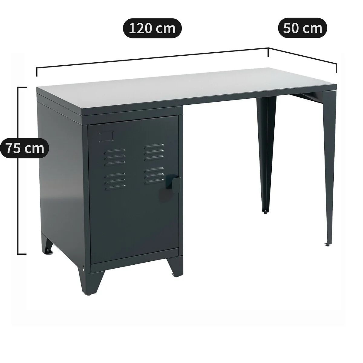 Bureau en acier style industriel – Image 3