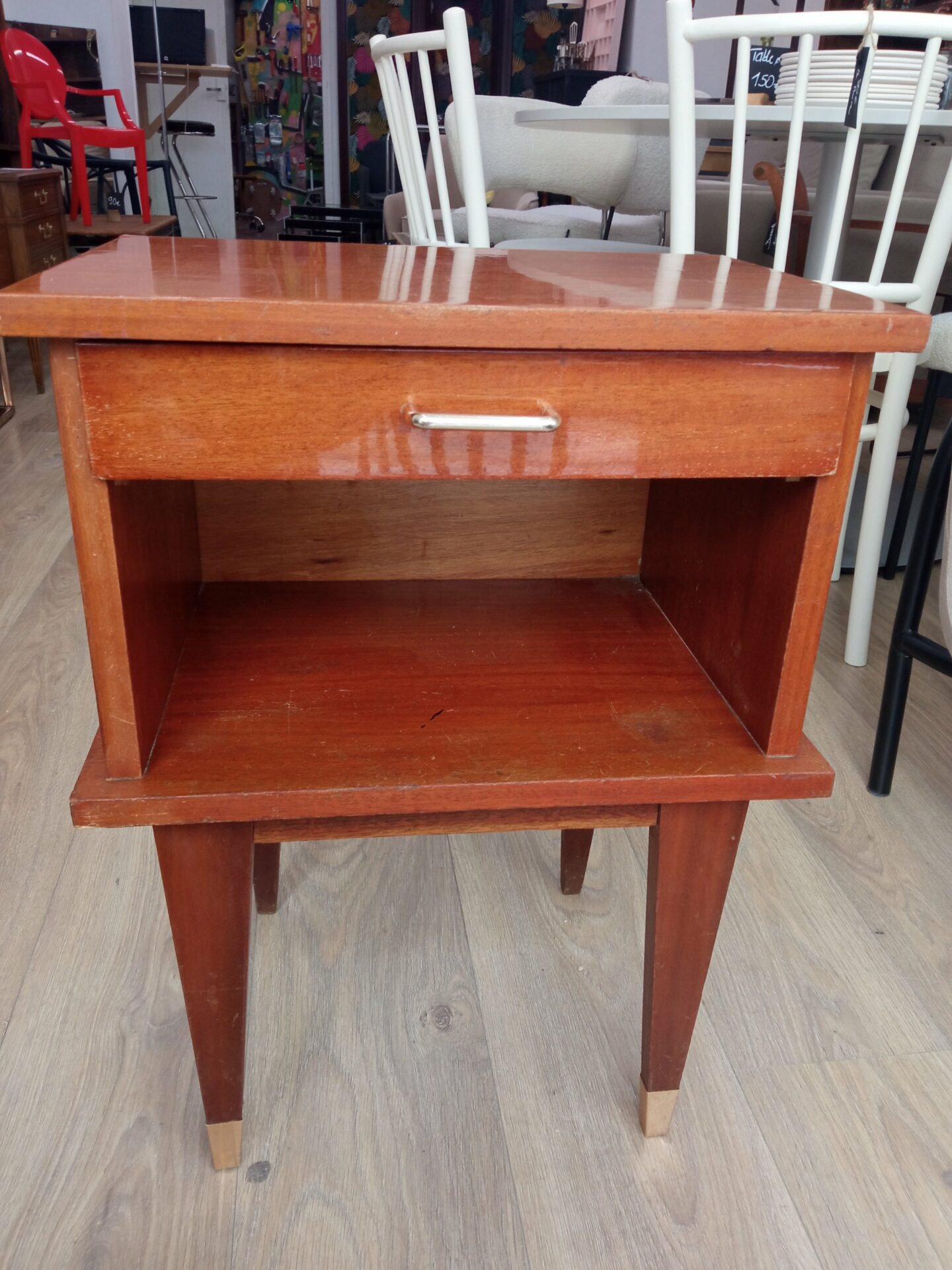 table de nuit vintage pieds compas. – Image 2