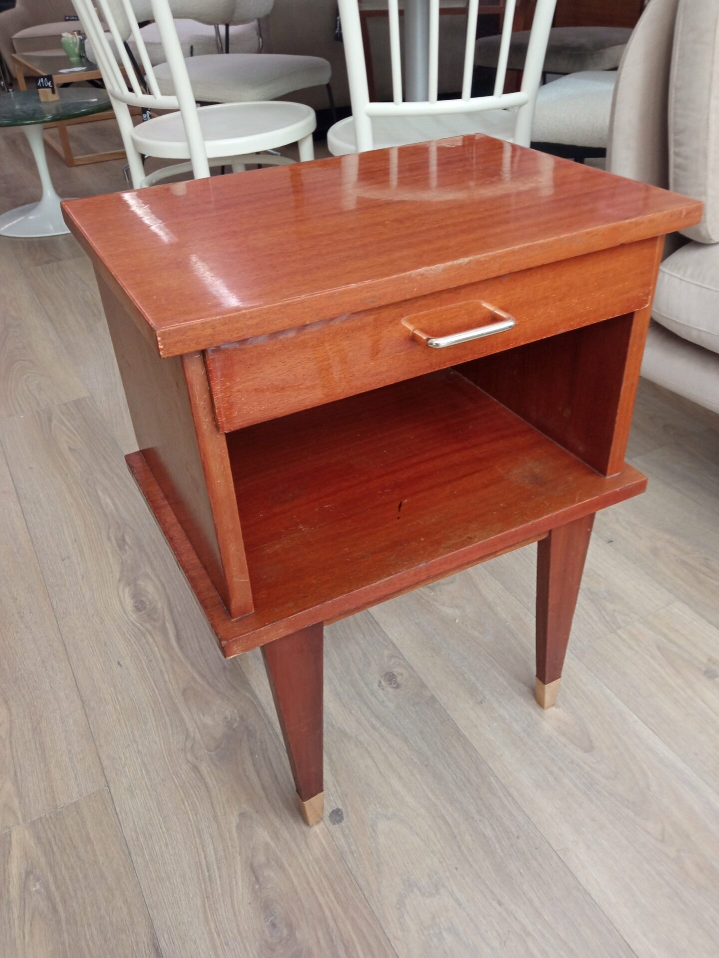 table de nuit vintage pieds compas. – Image 3