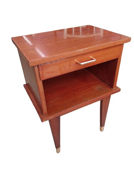 table de nuit vintage pieds compas.