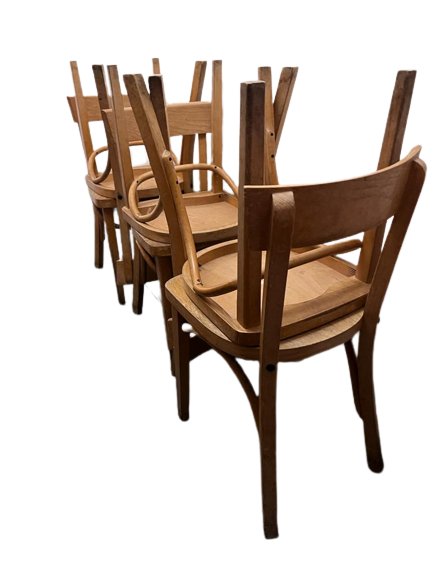 6 Chaises en bois