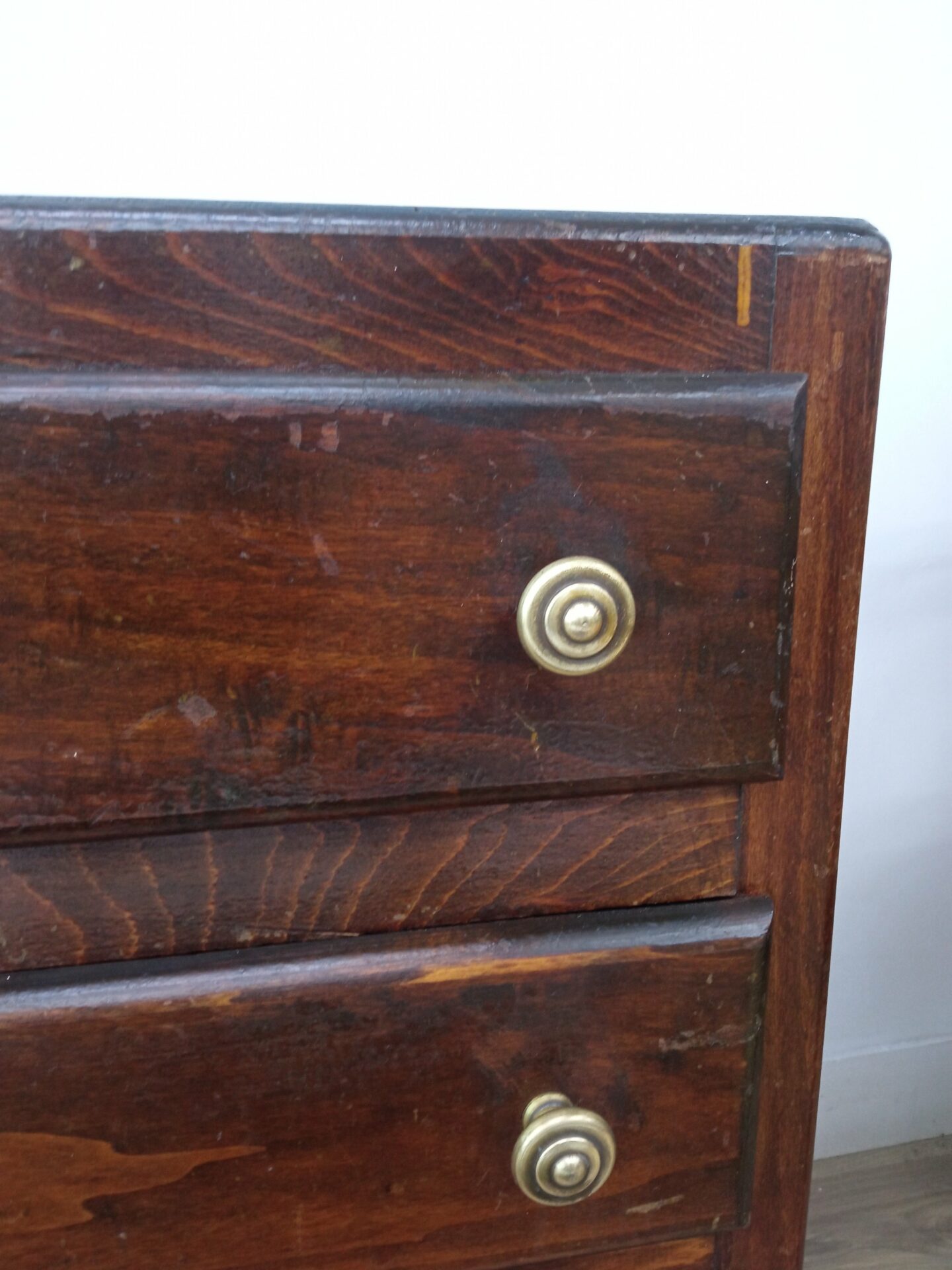 Commode vintage 3 tiroirs bois – Image 4