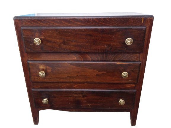 Commode vintage 3 tiroirs bois