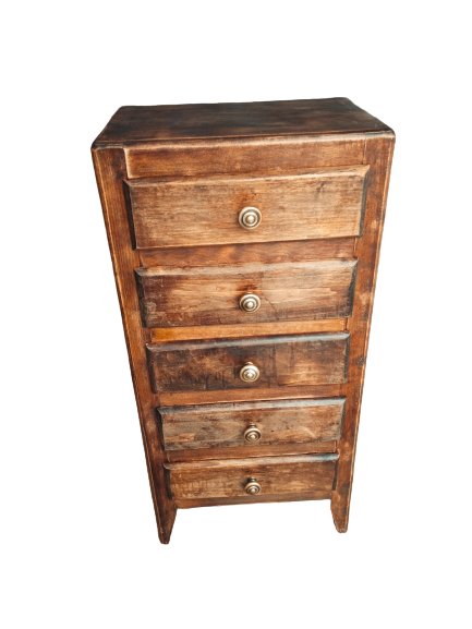 Chiffonnier en bois rustique ancien