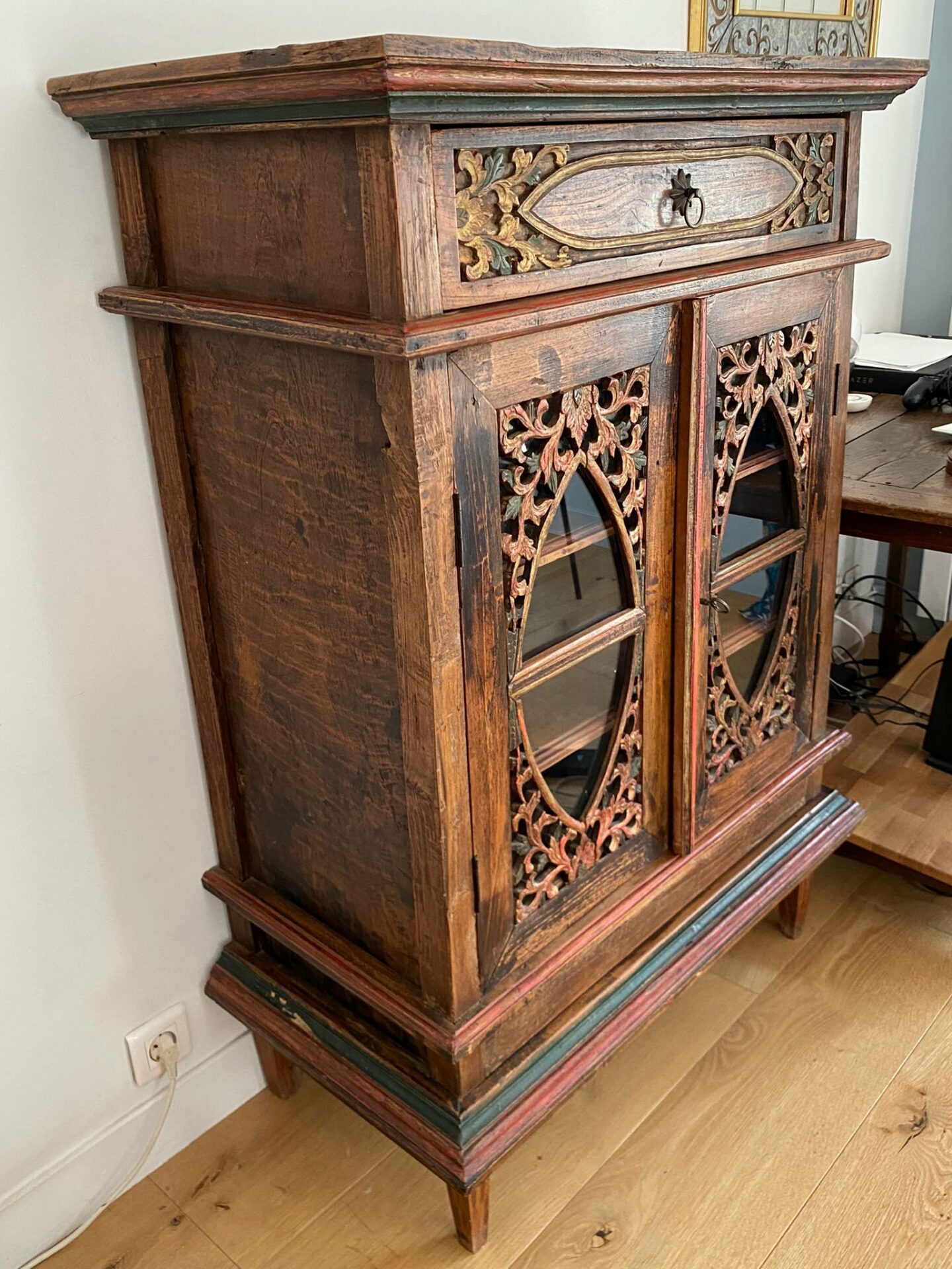 vaisselier/meuble de rangement ancien en bois – Image 2