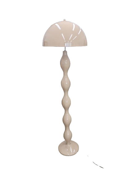 Lampe sur pied beige satiné POWERS