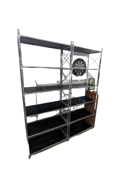 Armoire Ikea vintage métal et verre fumé