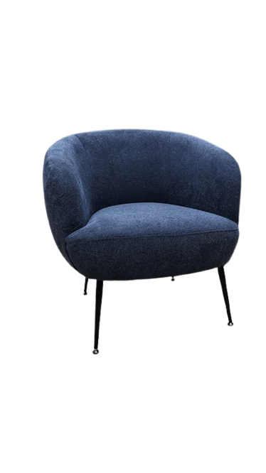 Fauteuil Alice en tissu - bleu céou