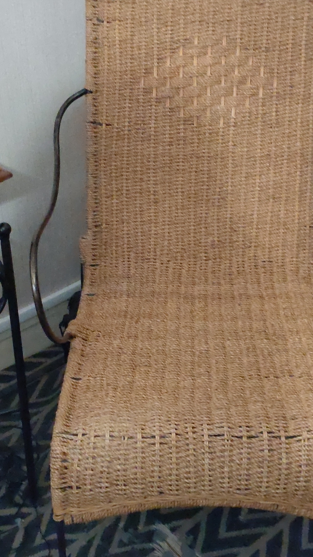 Fauteuil / Liseuse / Chaise longue en fer forgé et cordage – Image 3