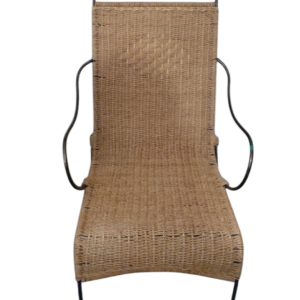 Fauteuil / Liseuse / Chaise longue en fer forgé et cordage