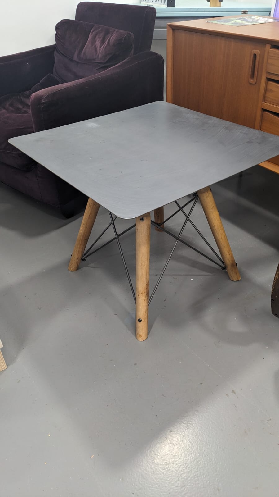 Table basse custom metal et bois – Image 3