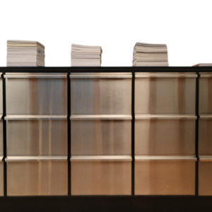 Meuble de rangement fait sur mesure en inox (agence d’architecture)