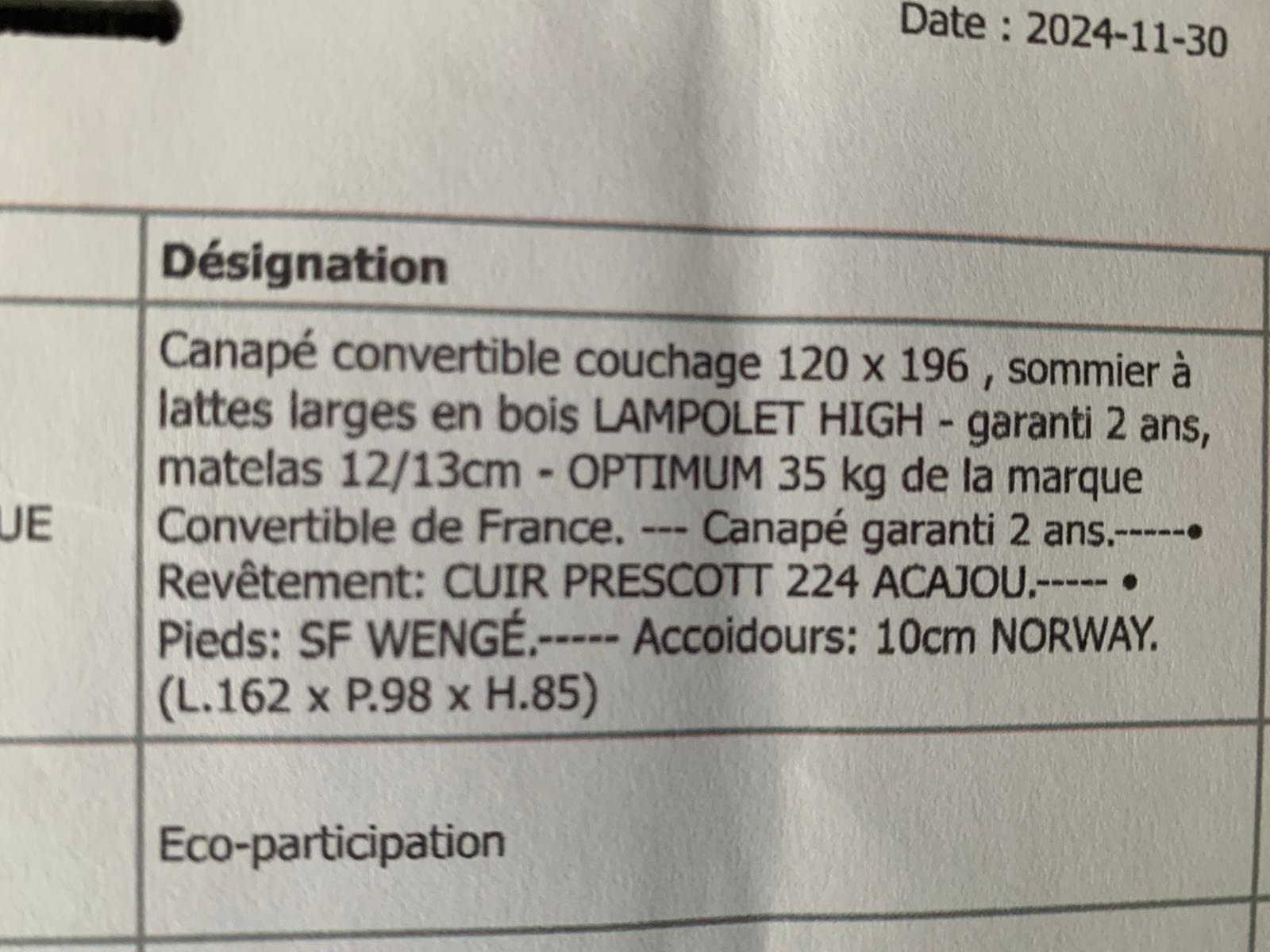 Canapé CONVERTIBLE de FRANCE – Image 2
