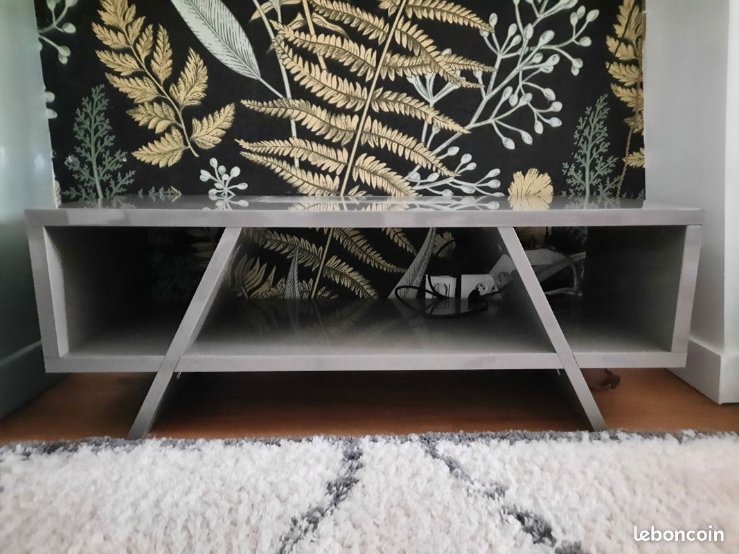 Meuble Tv design ROCHE BOBOIS laque vert olive – Image 2