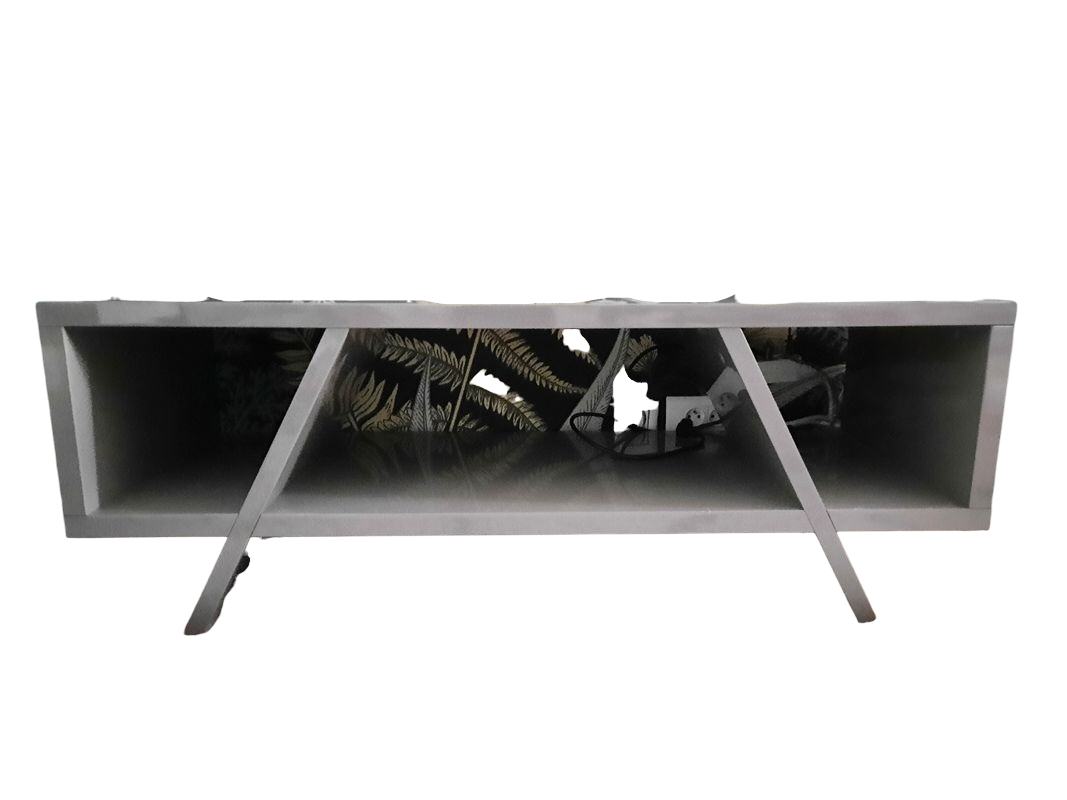 Meuble Tv design ROCHE BOBOIS laque vert olive