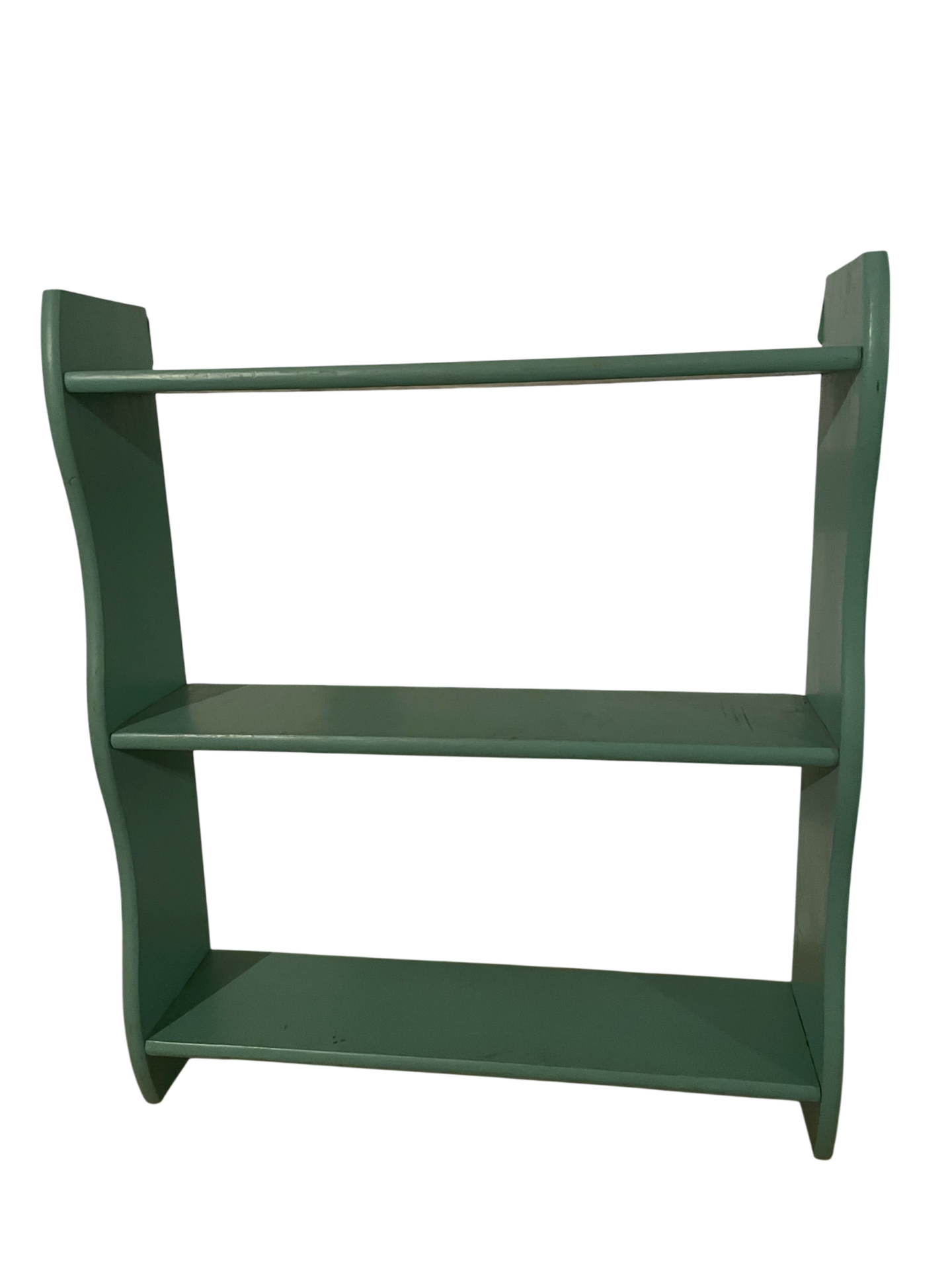 Étagères vertes en bois