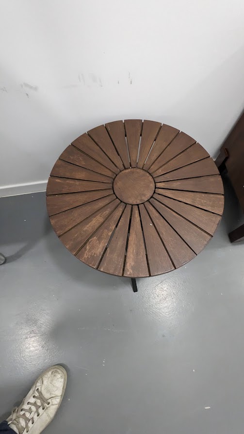 Table basse de jardin ronde en acacia, Jakta – Image 4