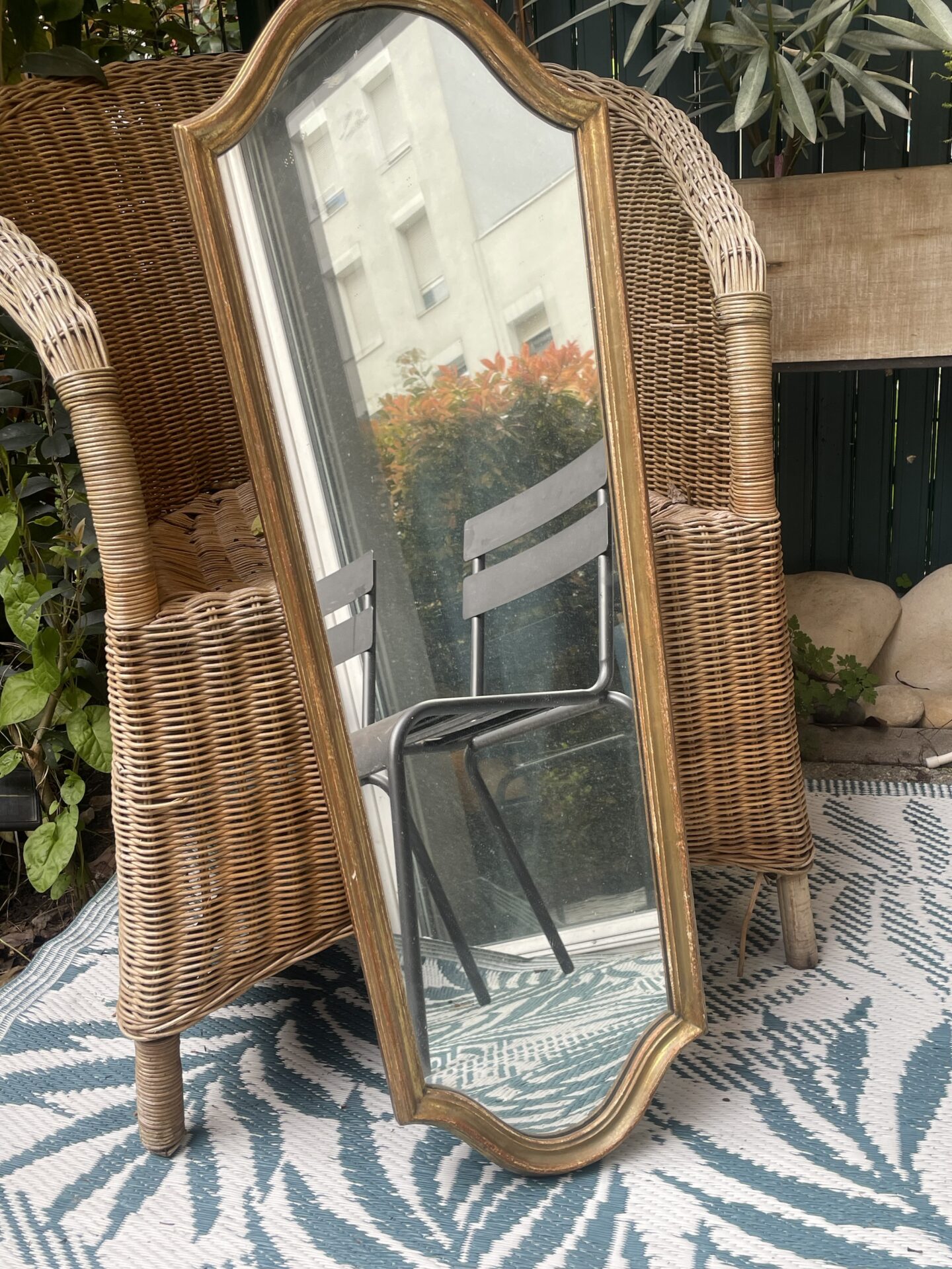 miroir vertical doré – Image 6