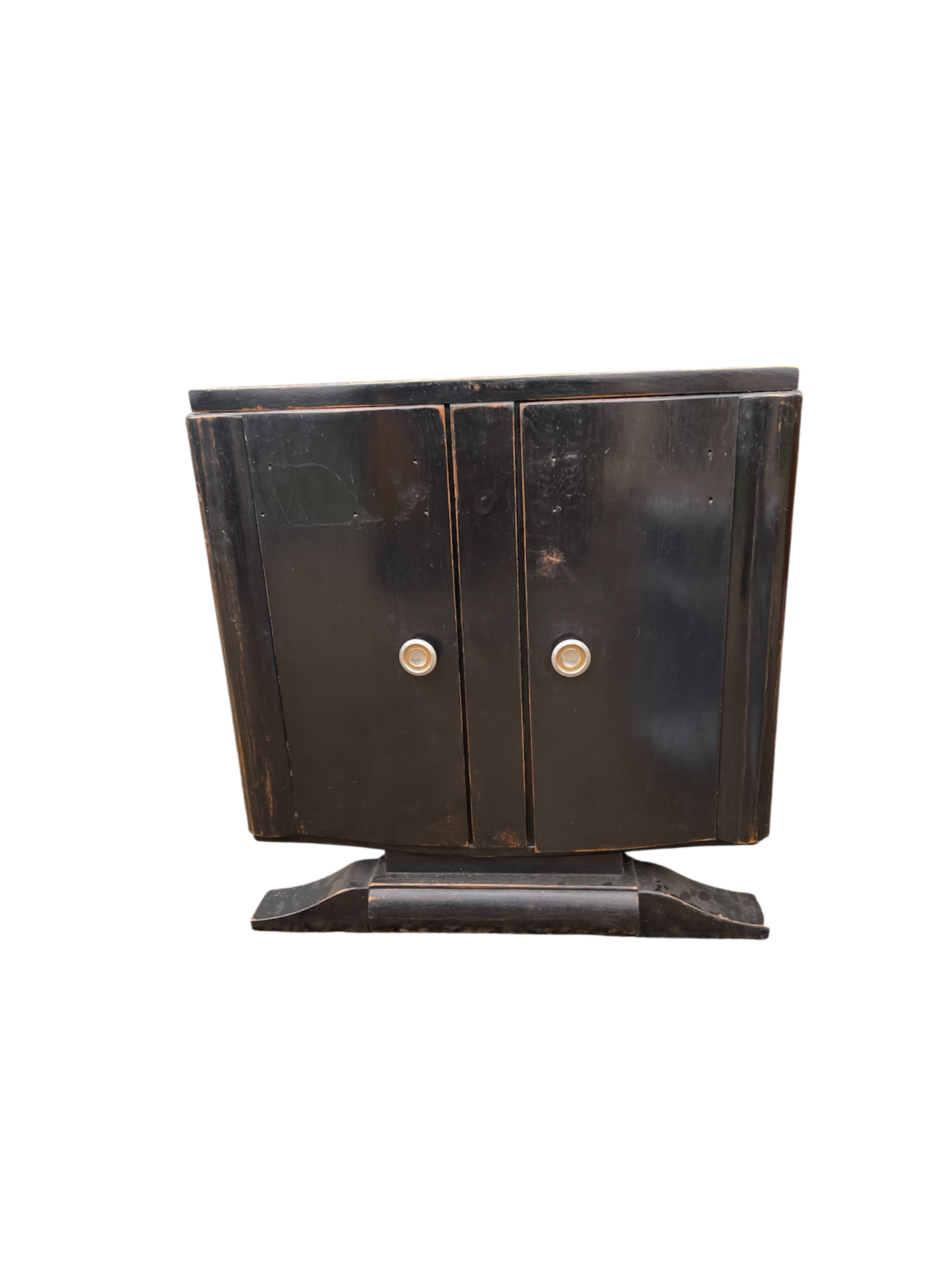 Table de chevet / meuble d’appoint noire style Art Déco
