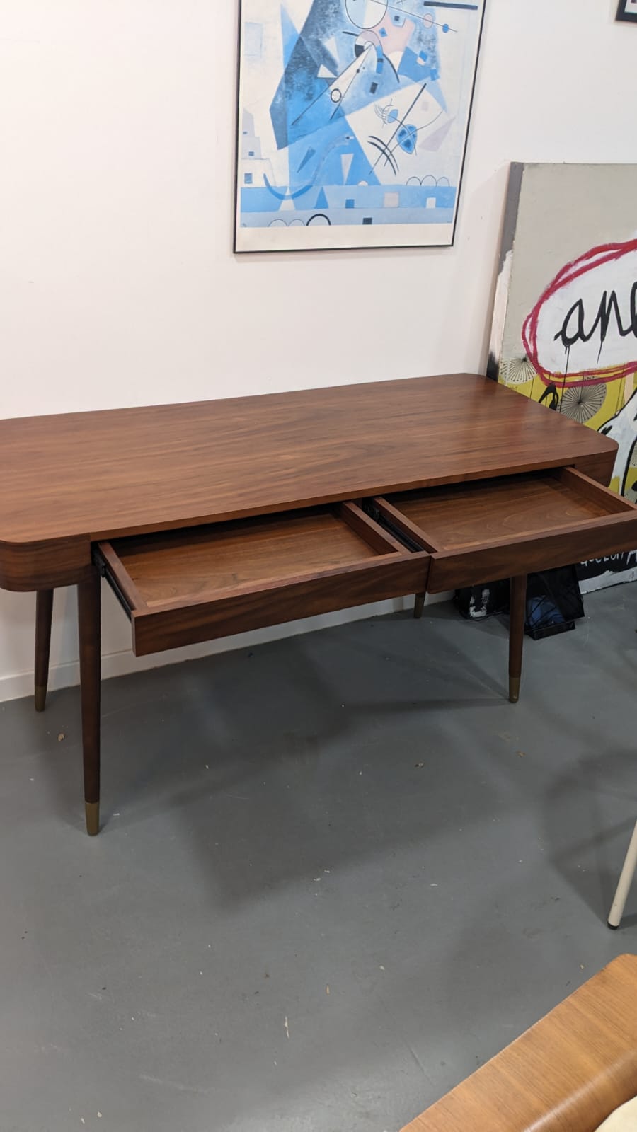 Bureau effet noyer VINYLE – Image 4