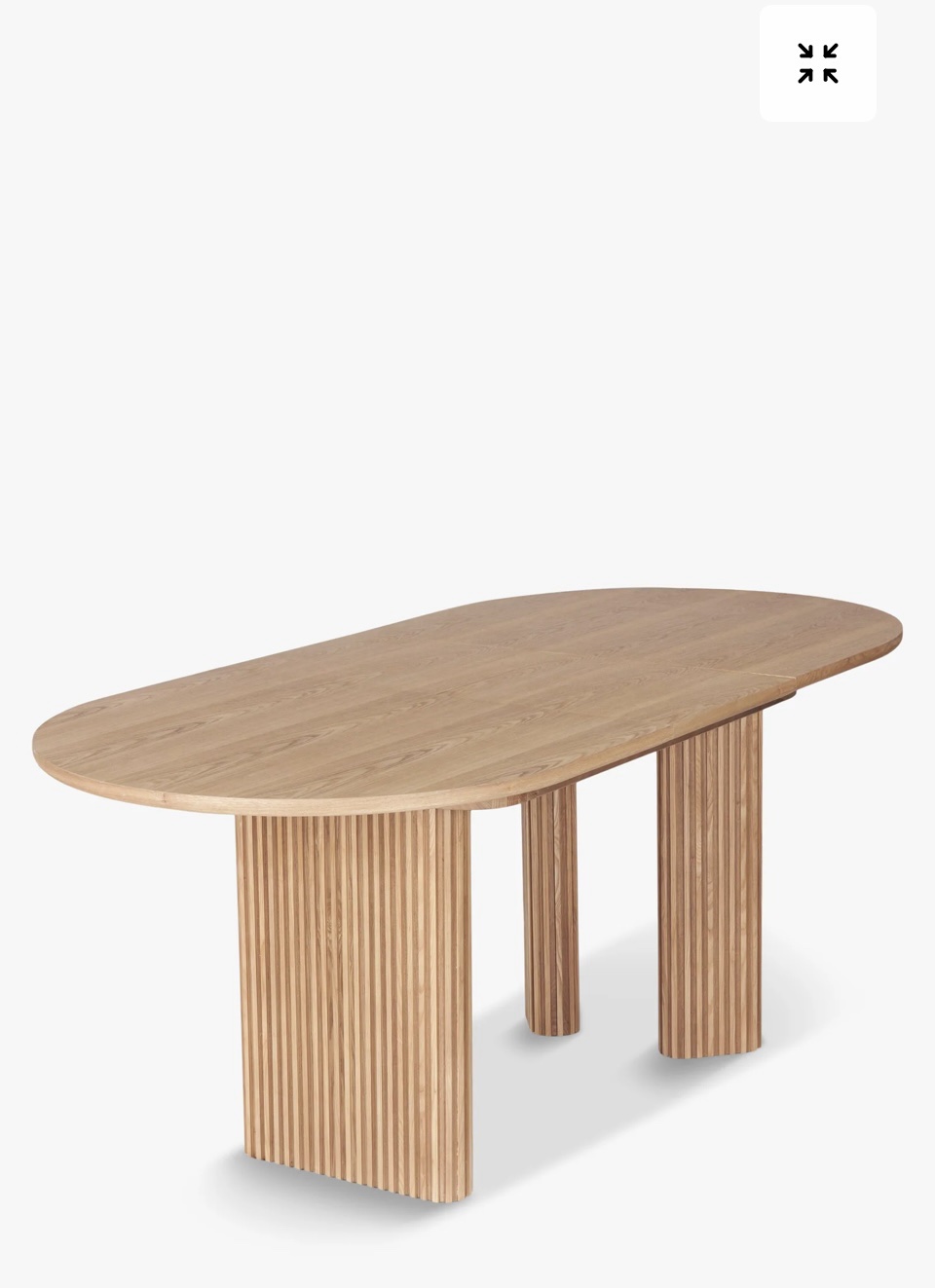 Table à manger extensible ADRIANO 4-8 personnes en frêne – Image 16
