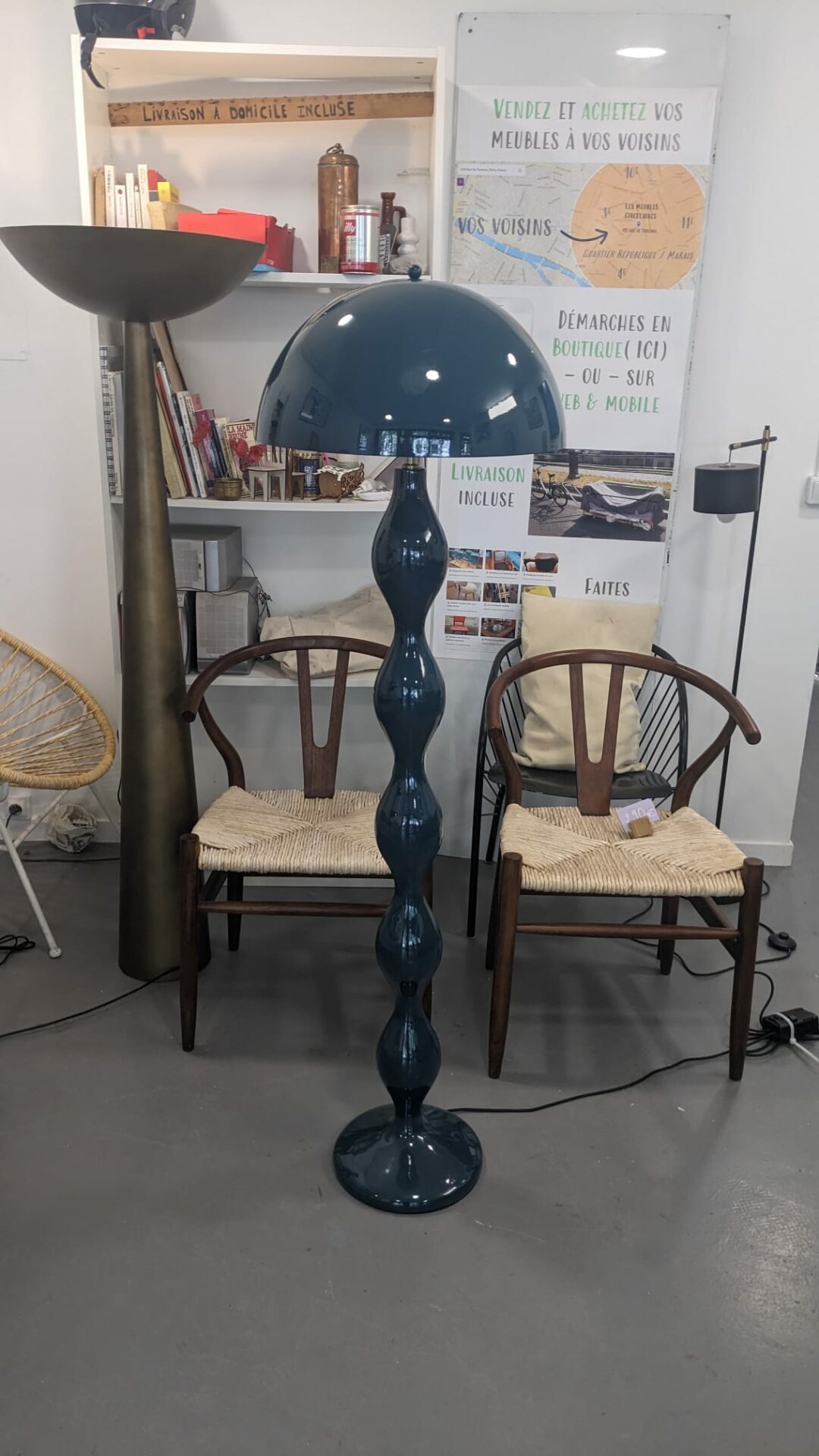Powers Lampadaire, Bleu pétrole – Image 3