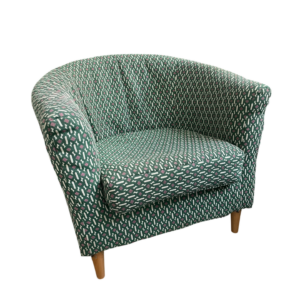 Fauteuil à motifs verts