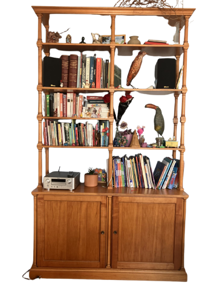 Bibliothèque en bois artisanale modulable