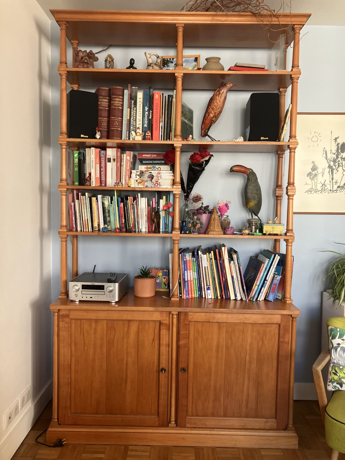 Bibliothèque en bois artisanale modulable – Image 2