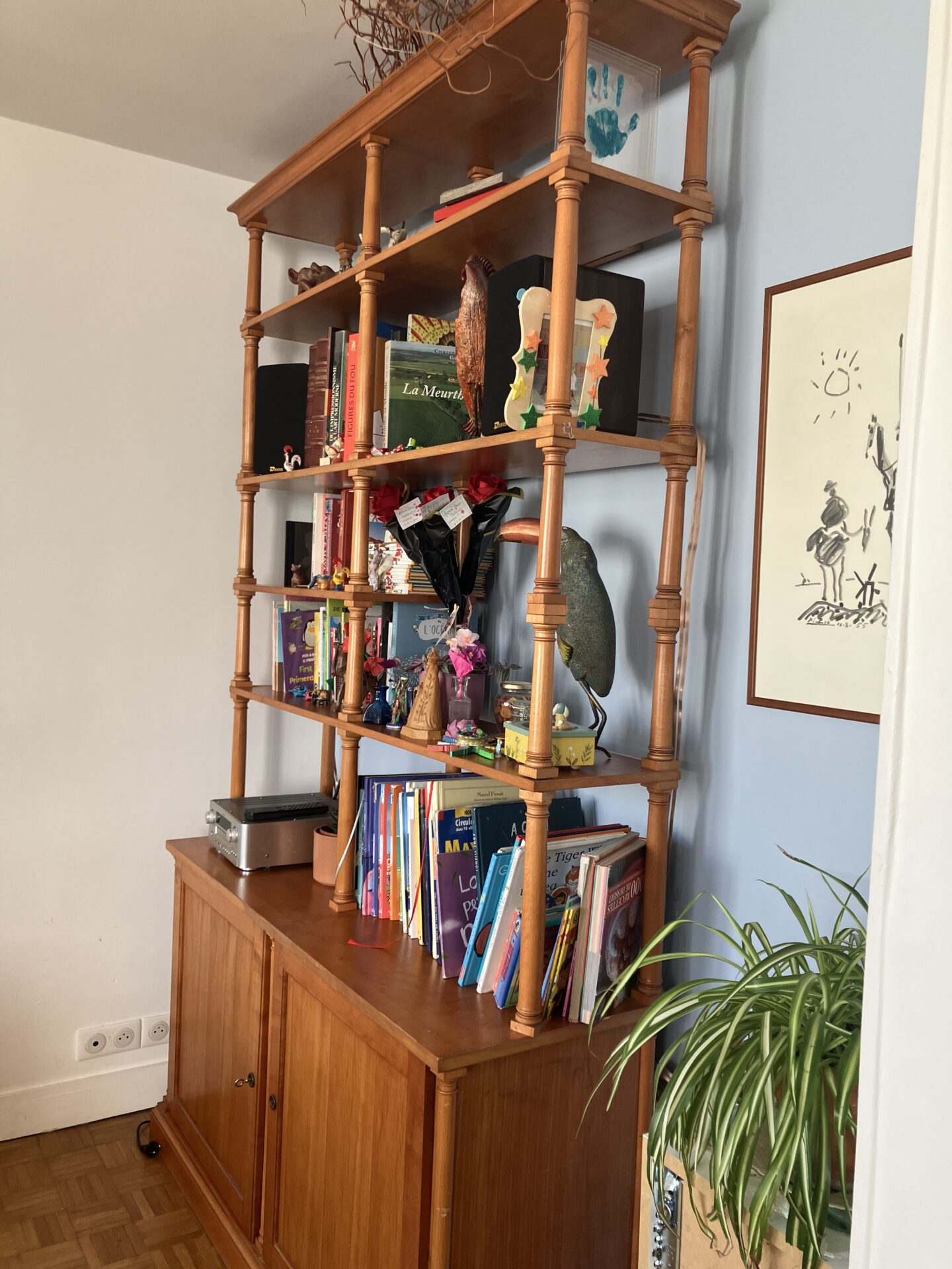 Bibliothèque en bois artisanale modulable – Image 3