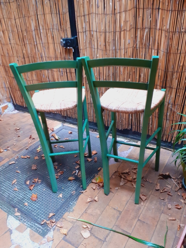 2 chaises / tabourets de bar vert – Image 3